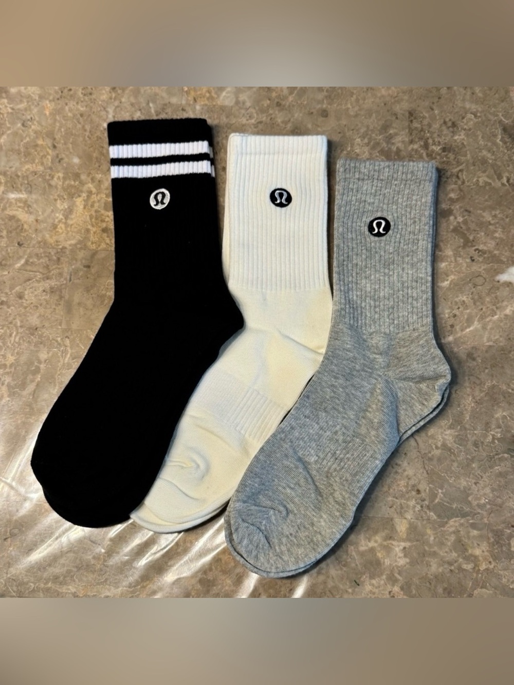 New Women’s Lululemon Athletica Socks 
3 pairs Size Medium Daily Essential Socks